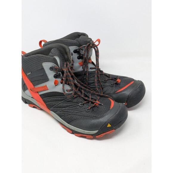 KEEN Marshall Mid Mens Size 11.5 Gray Orange Hiking Waterproof Boots Shoes - Picture 2 of 8